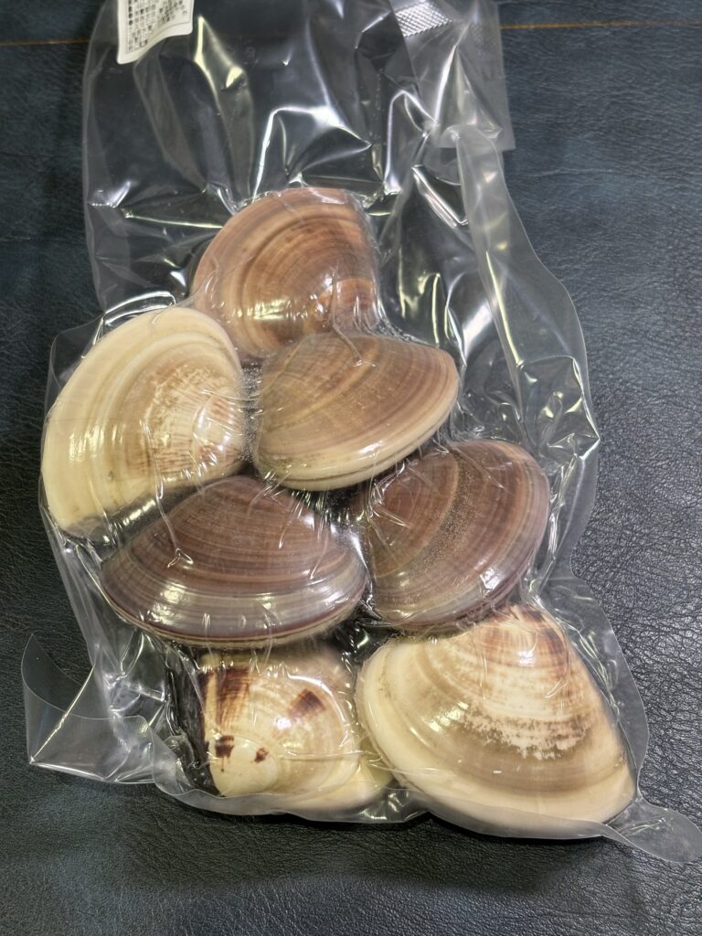 食べチョクで取り寄せた冷凍蛤