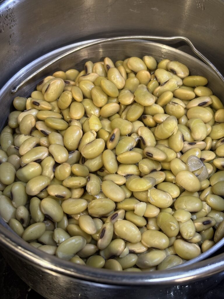マイヤーハイプレッシャークッカーで蒸したひたし豆