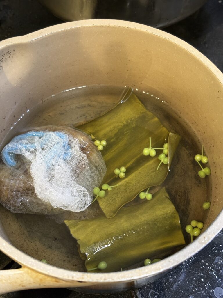 昆布と青山椒の漬けだし