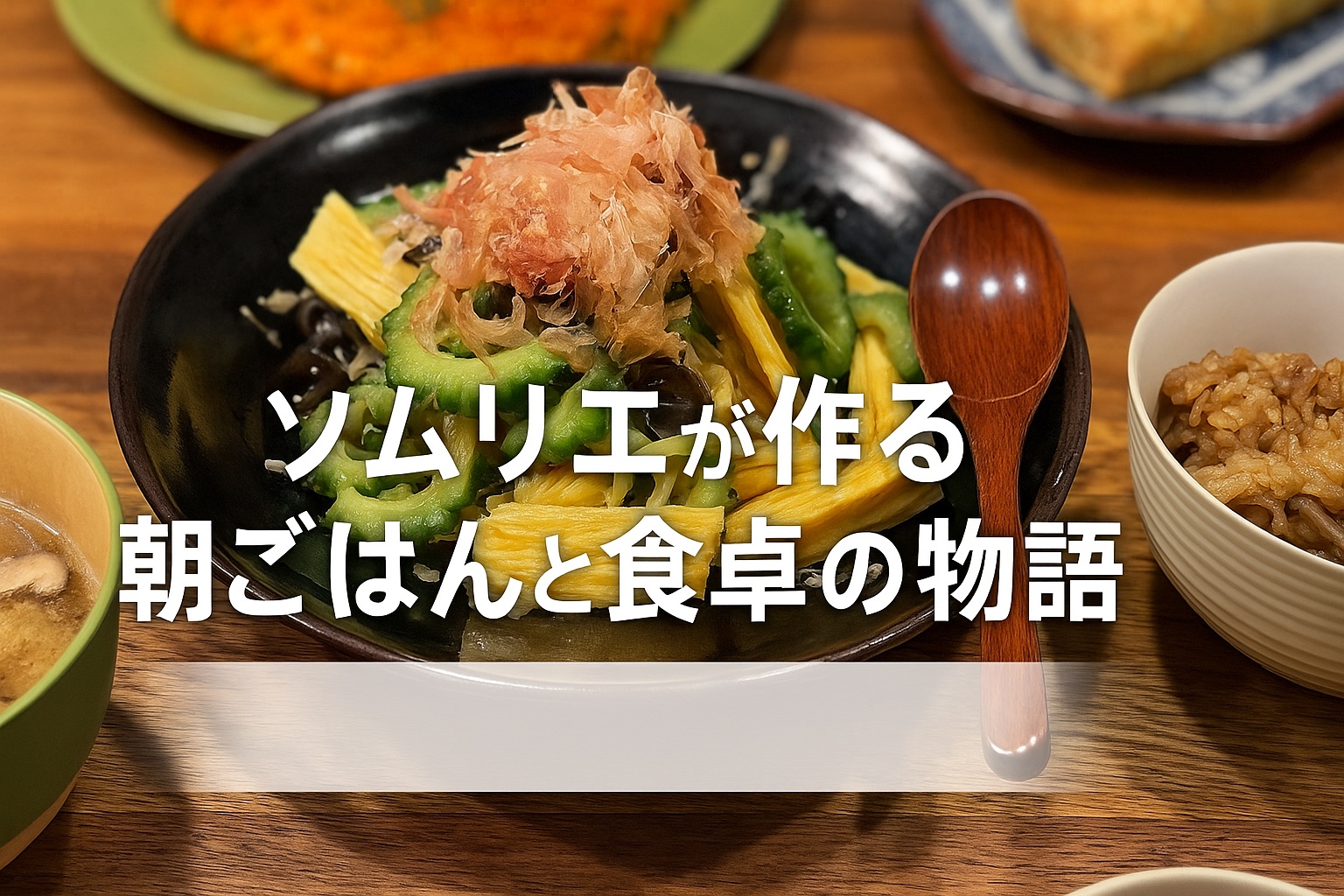 ソムリエが作る夏の朝ごはん｜ゴーヤ・干し湯葉・干しタケノコで楽しむ滋味とワインペアリング