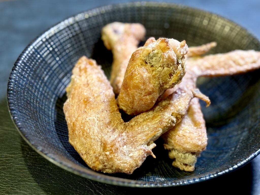 手羽先の唐揚げをんんフライオーブンで焼いた