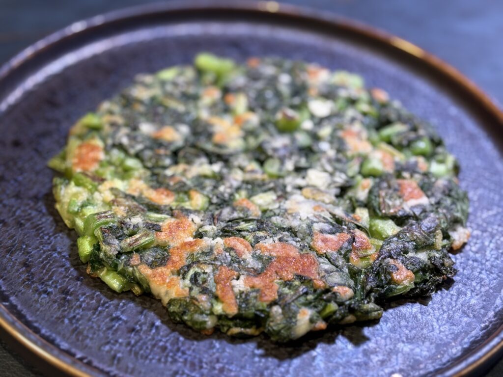 ケールとモッツァレラのチーズガレットの完成写真