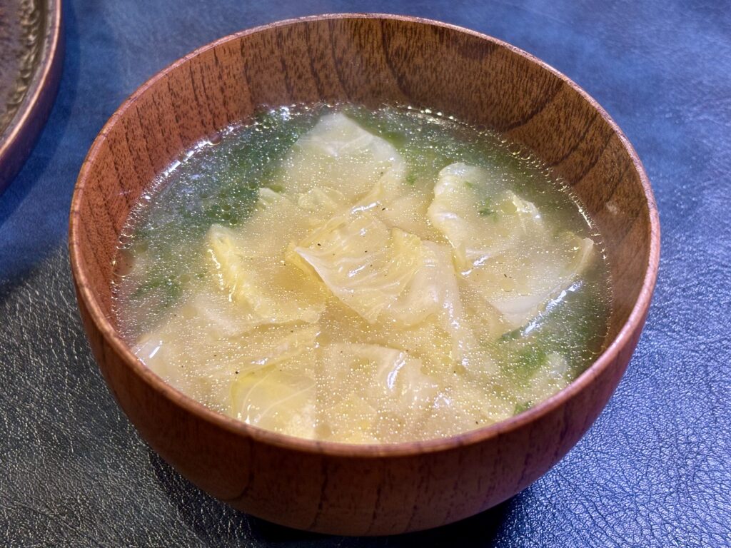 キャベツとあおさのやさしいスープ