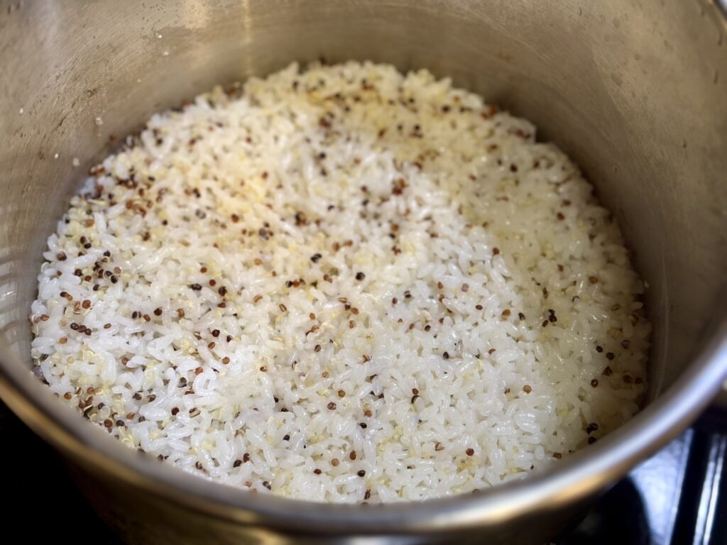 圧力鍋で炊いたキヌアごはん