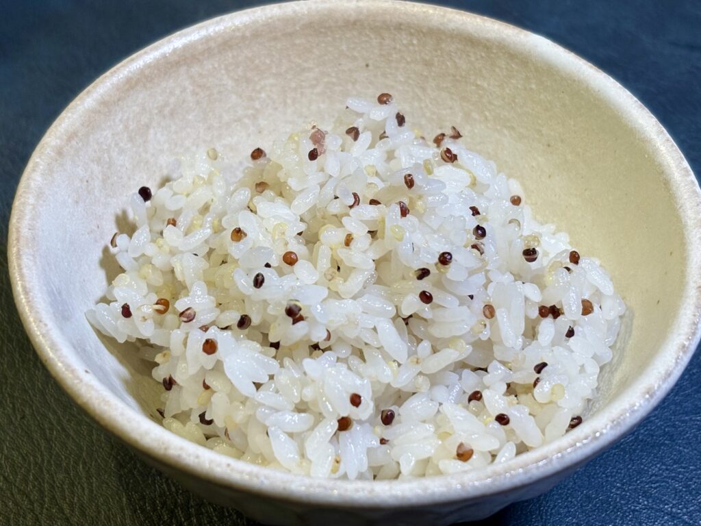 圧力鍋キヌアごはん粒立ち