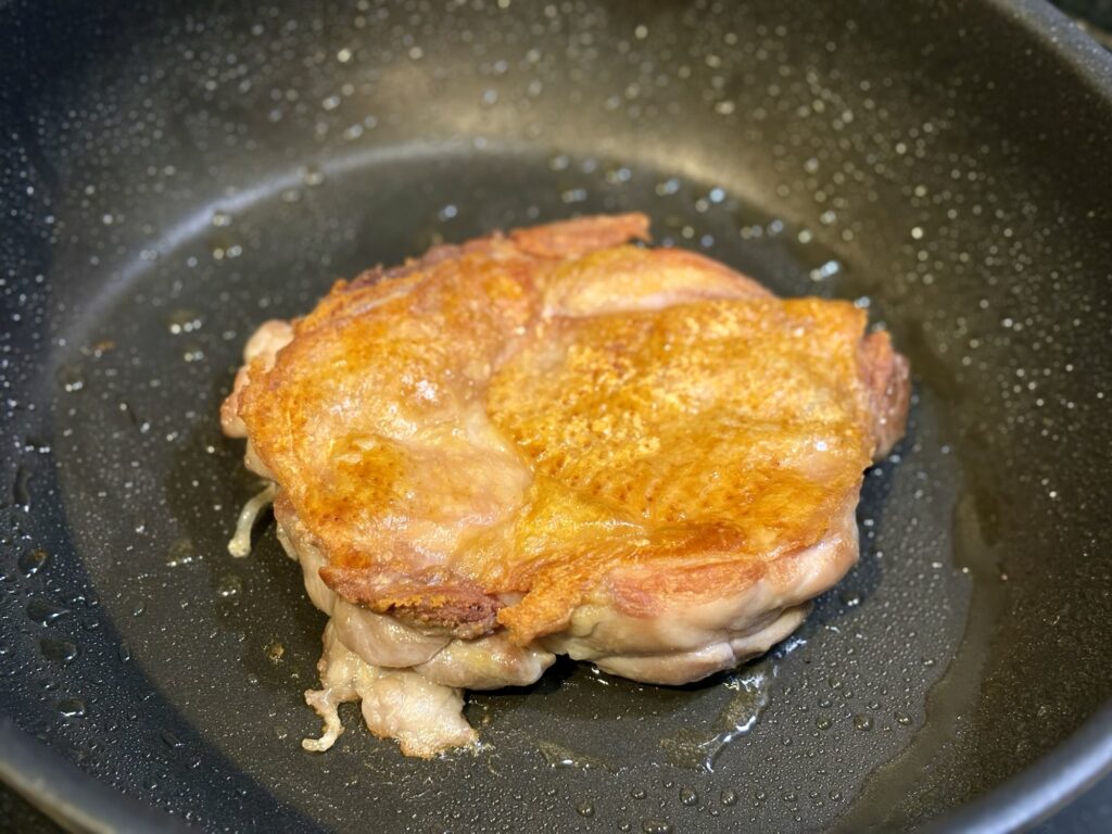 チキンステーキ 皮パリ 焼き色 焼き上がり