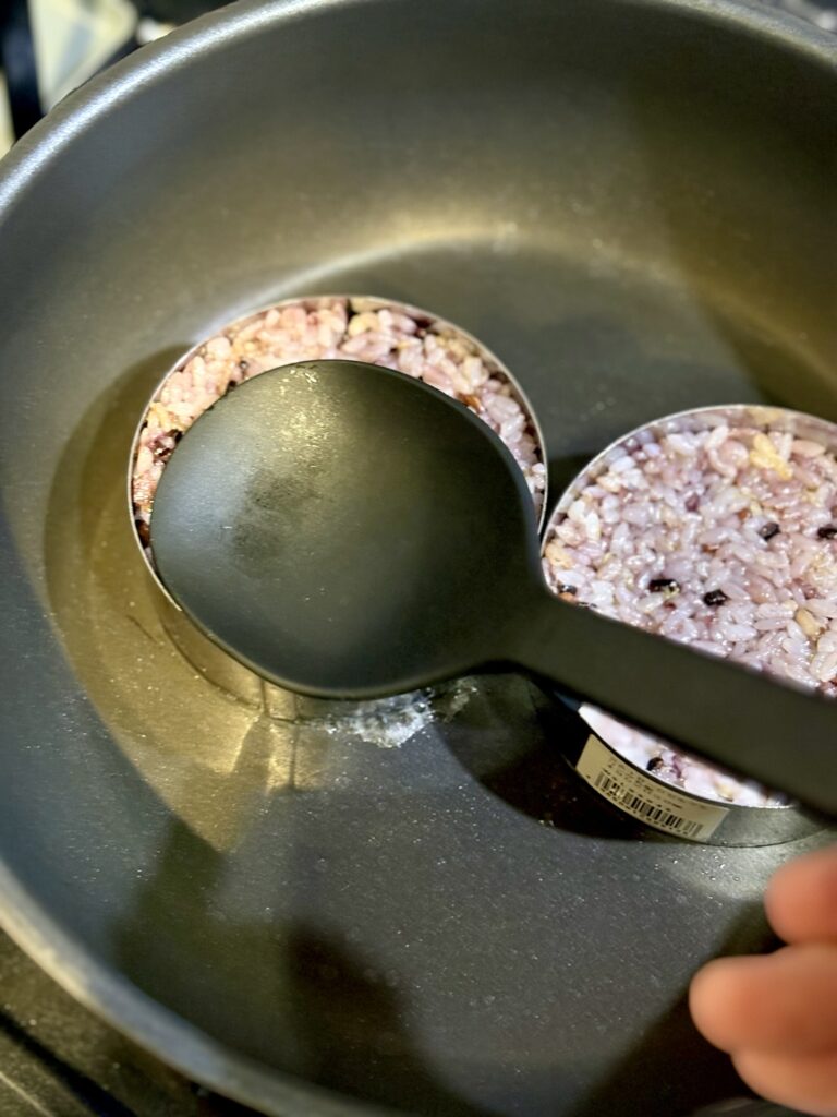 焼きごはん 成形 プレス コツ 崩れない方法