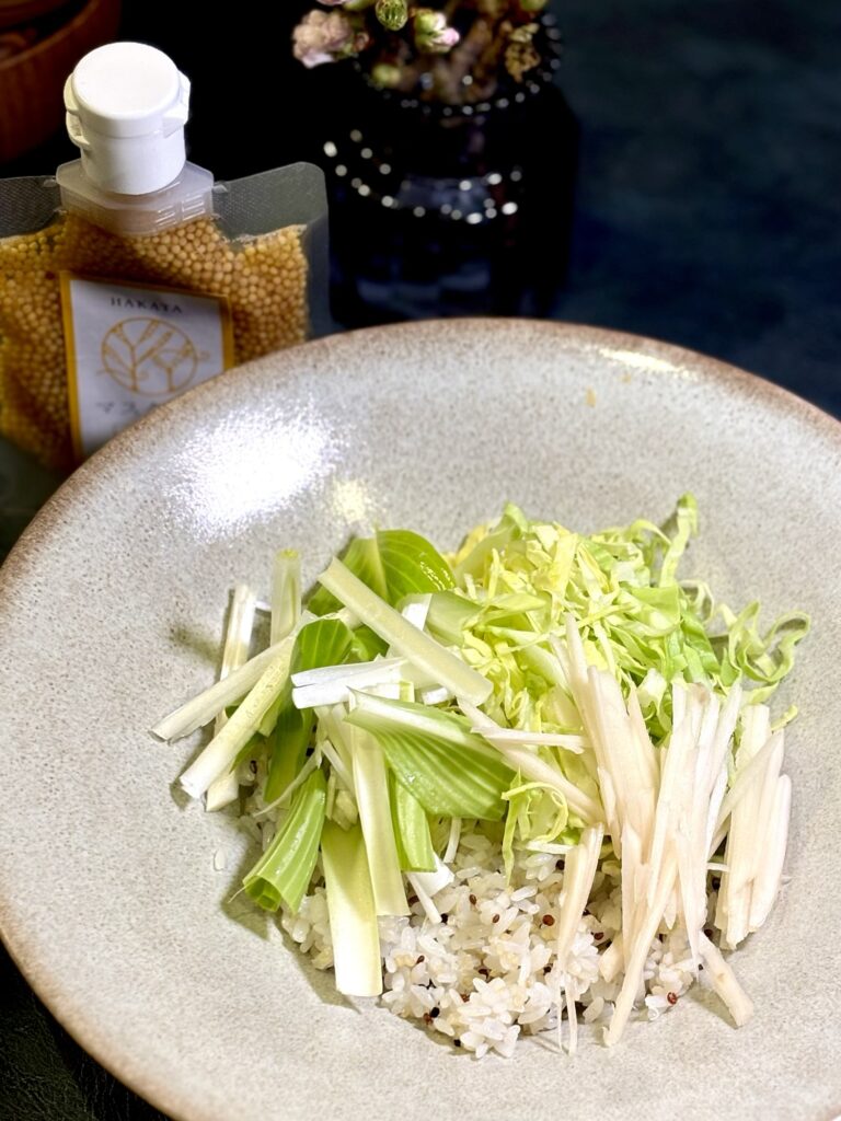 新生姜をのせた春の丼